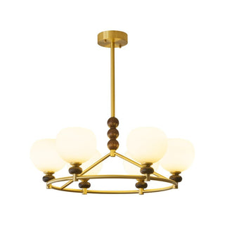Nydoriel Lustre Haut de Gamme Nordique en Laiton et Bois