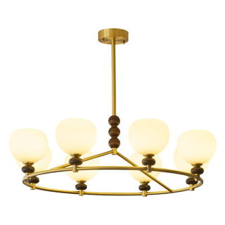 Nydoriel Lustre Haut de Gamme Nordique en Laiton et Bois