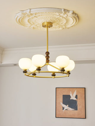 Nydoriel Lustre Haut de Gamme Nordique en Laiton et Bois