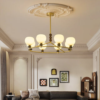 Nydoriel Lustre Haut de Gamme Nordique en Laiton et Bois