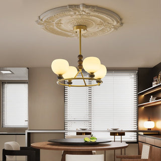 Nydoriel Lustre Haut de Gamme Nordique en Laiton et Bois