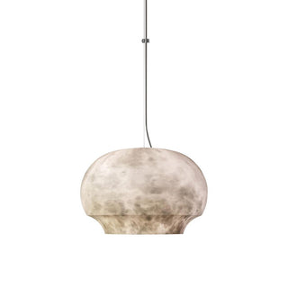 Miroir Suspension en Albâtre et Métal Minimaliste Moderne