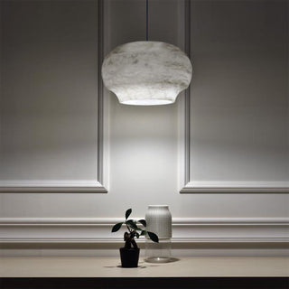 Miroir Suspension en Albâtre et Métal Minimaliste Moderne