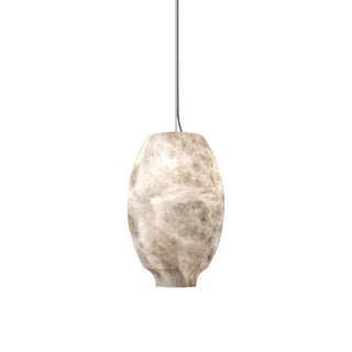 Miroir Suspension en Albâtre et Métal Minimaliste Moderne