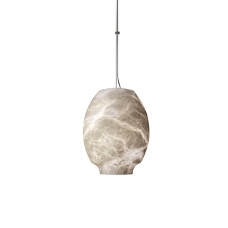 Miroir Suspension en Albâtre et Métal Minimaliste Moderne
