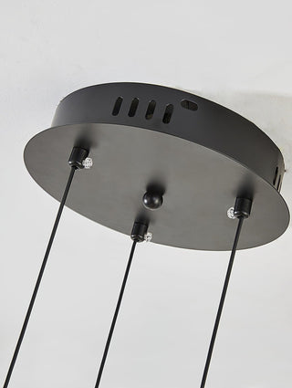 Lustre Rods et Globe Noir Blanc Moderne