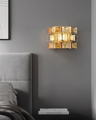 Celvara Applique Murale Accent Ruban en Verre Rainuré-Luire