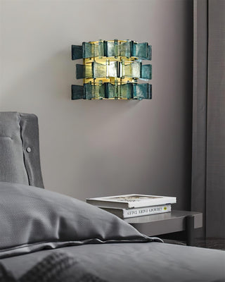 Celvara Applique Murale Accent Ruban en Verre Rainuré-Luire