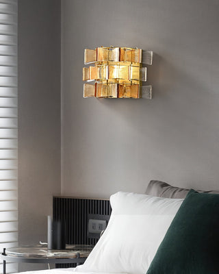 Celvara Applique Murale Accent Ruban en Verre Rainuré-Luire
