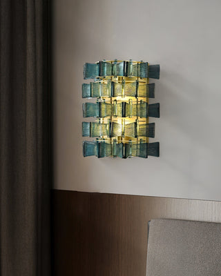 Celvara Applique Murale Accent Ruban en Verre Rainuré-Luire