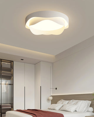 Lustra Plafonnier Blanc en Métal Moderne