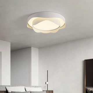 Lustra Plafonnier Blanc en Métal Moderne