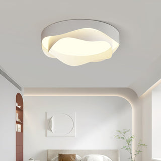 Lustra Plafonnier Blanc en Métal Moderne