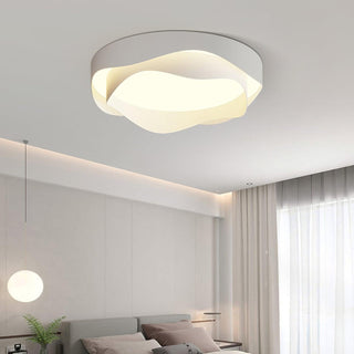Lustra Plafonnier Blanc en Métal Moderne