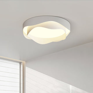 Lustra Plafonnier Blanc en Métal Moderne