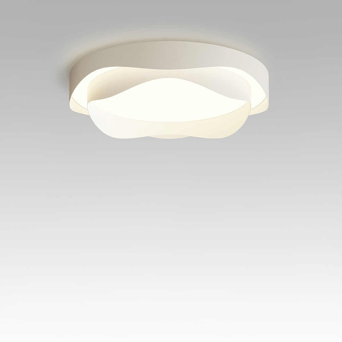 Ravesa Plafonnier Blanc en Métal Moderne