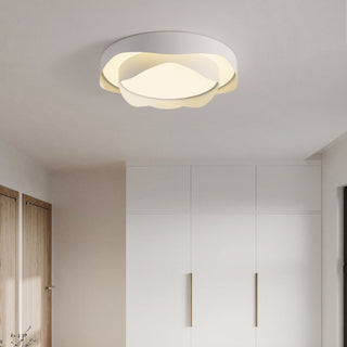 Lustra Plafonnier Blanc en Métal Moderne