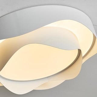 Lustra Plafonnier Blanc en Métal Moderne
