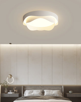 Lustra Plafonnier Blanc en Métal Moderne