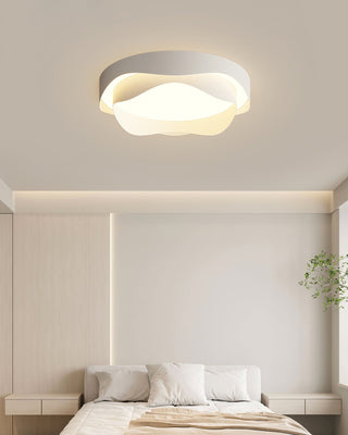 Lustra Plafonnier Blanc en Métal Moderne