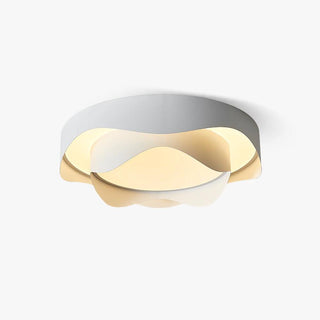Lustra Plafonnier Blanc en Métal Moderne