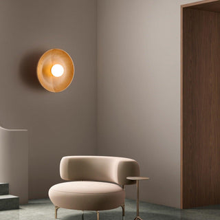 Cumirisra Applique Murale Moderne Minimaliste en Verre et Bois-Luire