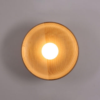 Cumirisra Applique Murale Moderne Minimaliste en Verre et Bois-Luire