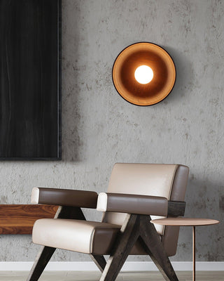 Cumirisra Applique Murale Moderne Minimaliste en Verre et Bois-Luire