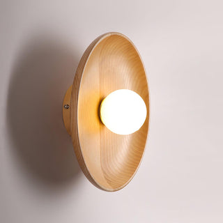 Cumirisra Applique Murale Moderne Minimaliste en Verre et Bois-Luire