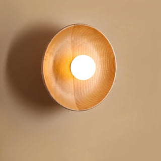 Cumirisra Applique Murale Moderne Minimaliste en Verre et Bois-Luire
