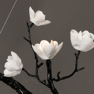 Lustra Lustre en Céramique Fleurs et Branches Noires