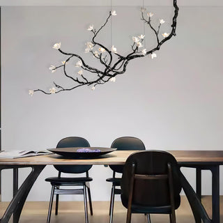Lustra Lustre en Céramique Fleurs et Branches Noires