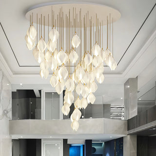Lustra Suspension Lampe Céramique Florale Blanche