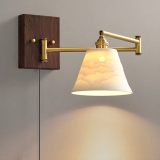 Ceramic Geometry Plug-in Wall Lamp-Neutral Decor