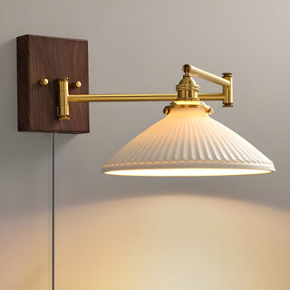 Ceramic Geometry Plug-in Wall Lamp-Neutral Decor