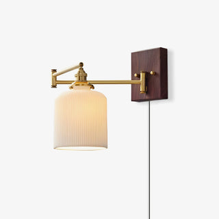 Ceramic Geometry Plug-in Wall Lamp-Neutral Decor