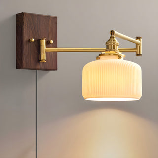 Ceramic Geometry Plug-in Wall Lamp-Neutral Decor