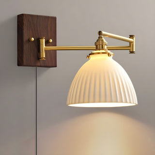 Ceramic Geometry Plug-in Wall Lamp-Neutral Decor