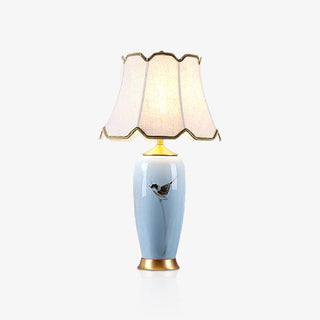 Sparrow Oriental Ceramic Desk Lamp-Neutral Decor