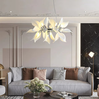 Lustra Suspension Céramique Pétales Épanouis