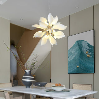Lustra Suspension Céramique Pétales Épanouis
