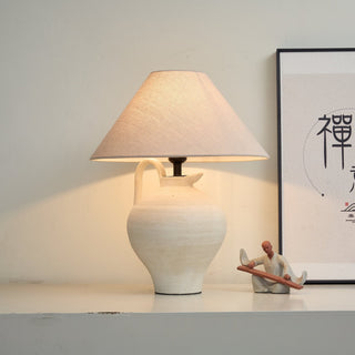 Ceramic Pitcher Shaped Table Lamp-Neutral Decor