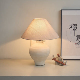 Ceramic Pitcher Shaped Table Lamp-Neutral Decor