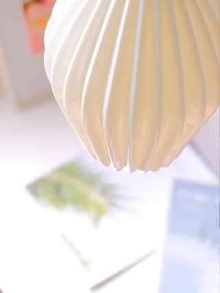 Solara Lampe à suspension en céramique côtelée en porcelaine élégante-Luire