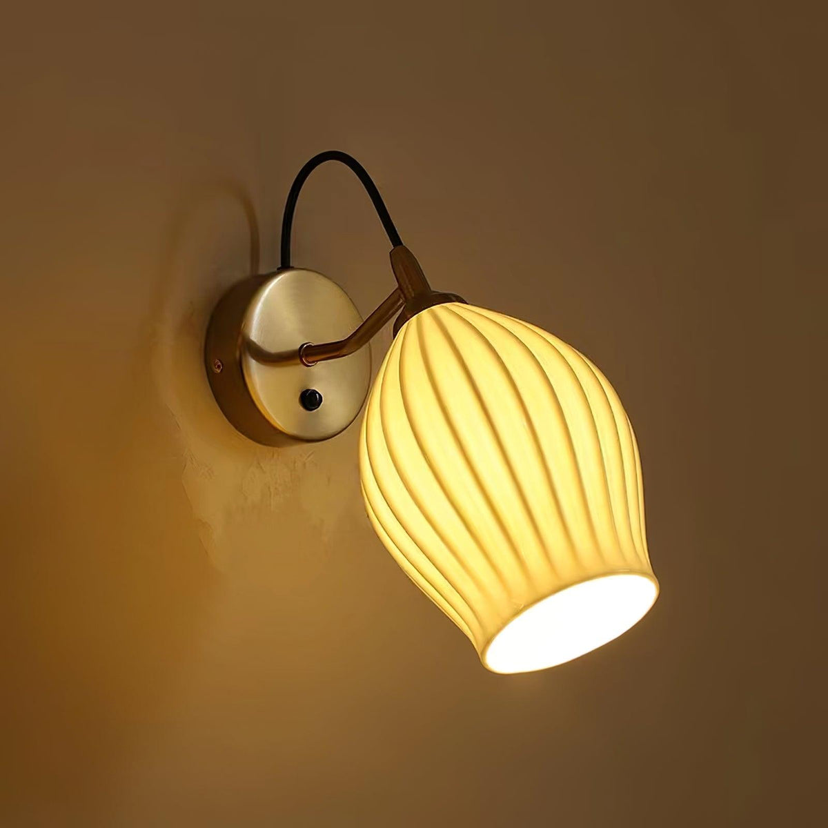 Zotalisra Moderne Minimaliste Côtes Céramique Applique Lumière