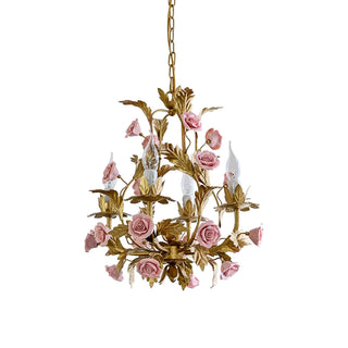 Ember Lustre en Céramique Fleur de Rose de Luxe Postmoderne-Luire