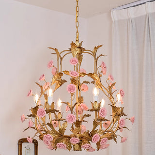 Ember Lustre en Céramique Fleur de Rose de Luxe Postmoderne-Luire