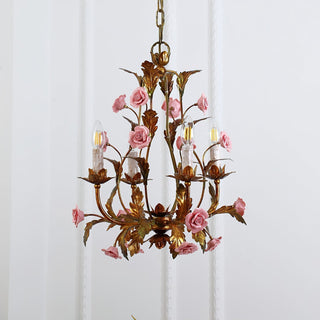 Ember Lustre en Céramique Fleur de Rose de Luxe Postmoderne-Luire