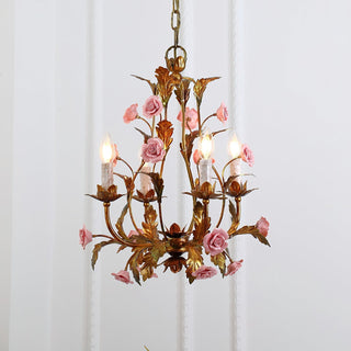 Ember Lustre en Céramique Fleur de Rose de Luxe Postmoderne-Luire
