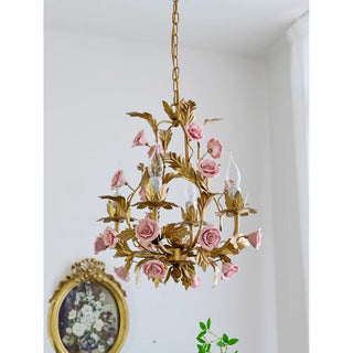 Ember Lustre en Céramique Fleur de Rose de Luxe Postmoderne-Luire